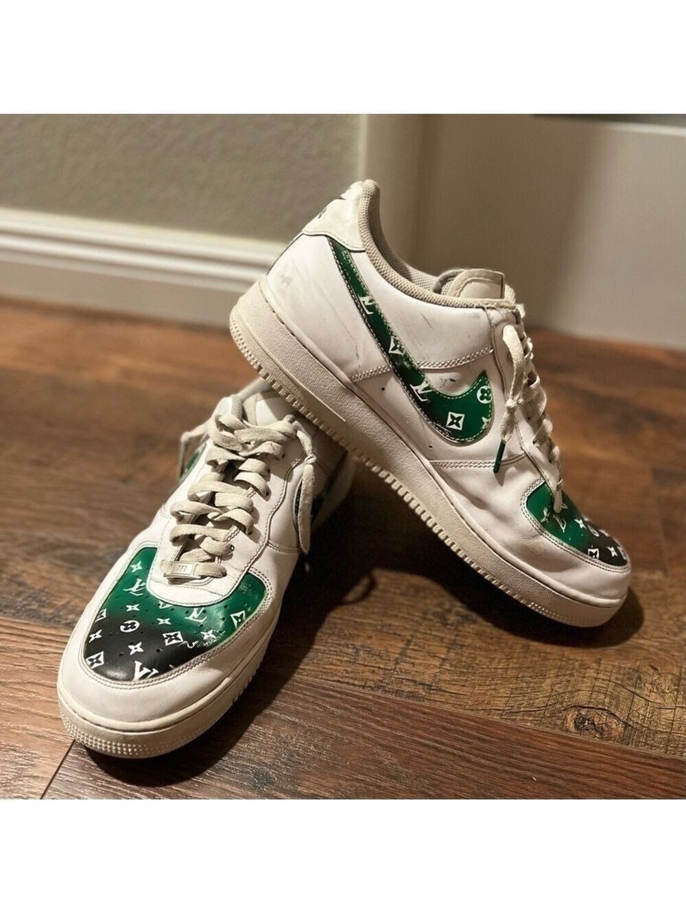 𝅺NIKE AIR FORCE 1 custom painted tennis Size 15